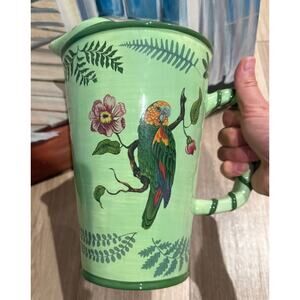 RARE Vintage Lynn Chase Designs Parrotdise Large Pitcher 2009